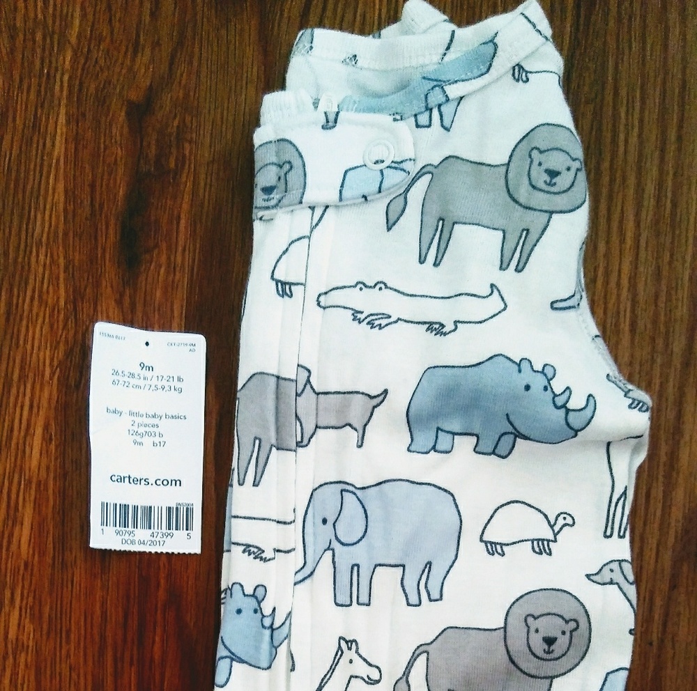 Sold..Carter's Boy Size 9 Months New Pajama Lot .. - Picture 6 of 8